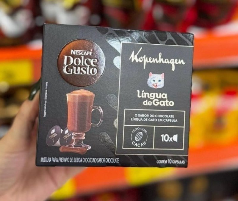 Achocolatado em Cápsula Nescafé Dolce Gusto Kopenhagen Língua de Gato 10 cápsulas