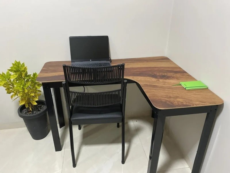 Mesa em L Orgânica Curva 120cm