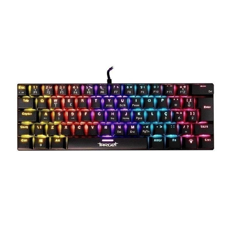 Teclado Mecânico TGT Sherman V3 C1, Rainbow, ABNT2, Switch Marrom, Preto