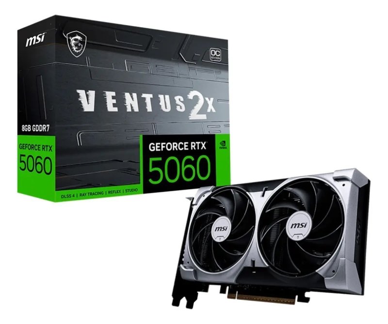 RTX 5060 Placa De Vídeo Msi Geforce Rtx 5060 8GB Ventus 2x Oc Edition