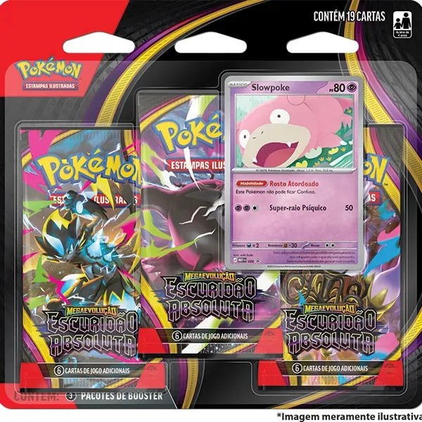2x Blister Triplo Pokémon ME05 Escuridão Absoluta — Slowpoke