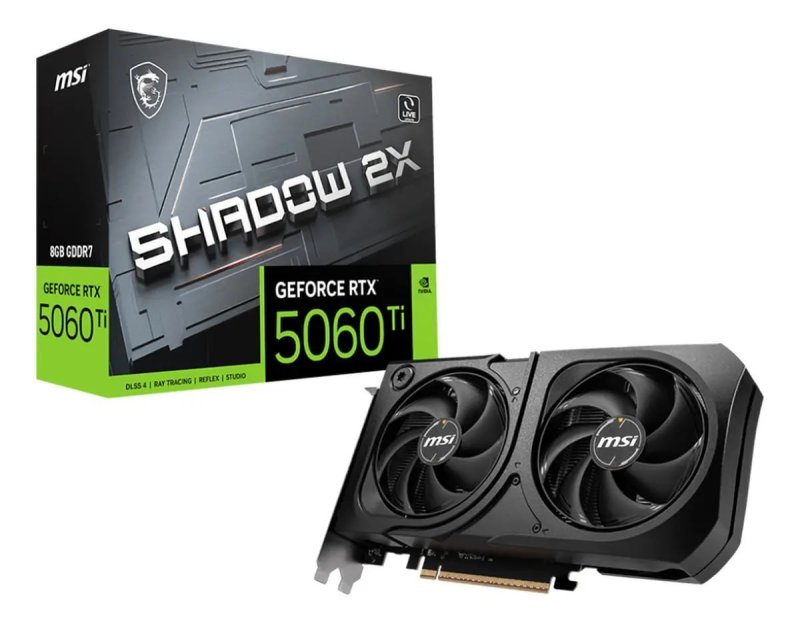 Placa De Vídeo Msi Geforce Rtx 5060 Ti 8GB Shadow 2x Gddr7