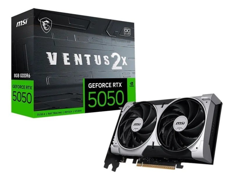 Placa de Vídeo MSI Nvidia GeForce RTX 5050 Ventus 2x OC 8GB GDDR6 128-bit
