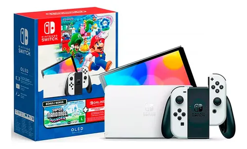 Bundle Nintendo Switch OLED + Super Mario Bros. Wonder + 3 Meses de NSO