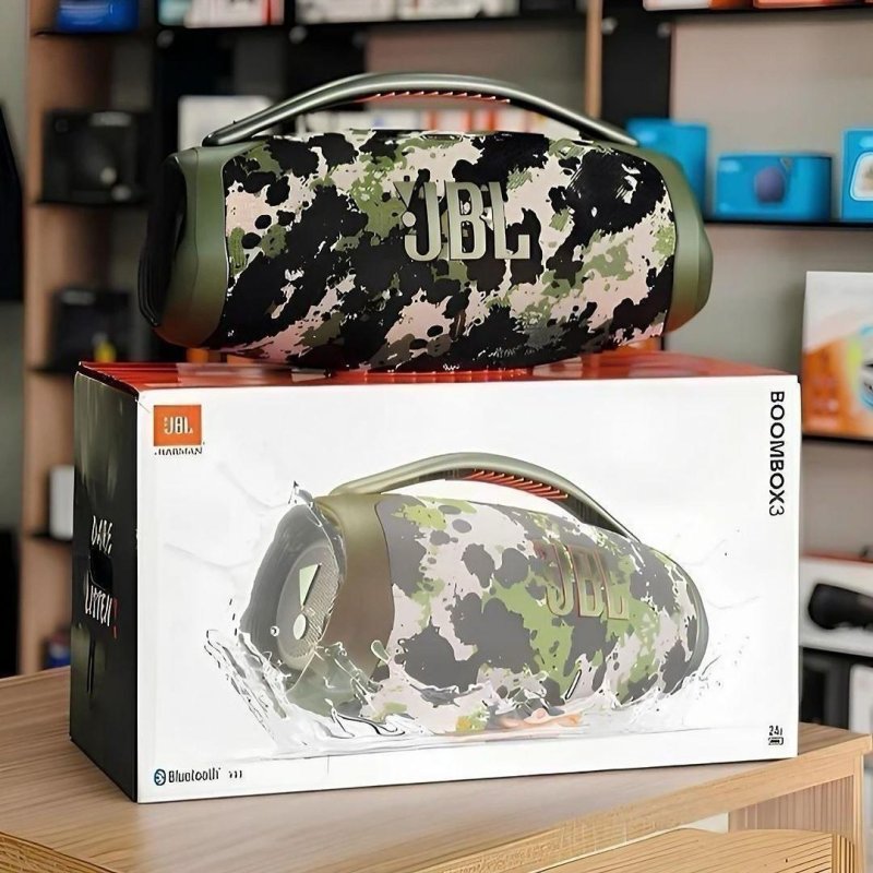 Caixa de Som JBL Boombox 3, Bluetooth, Portátil, Cor Squad Verde