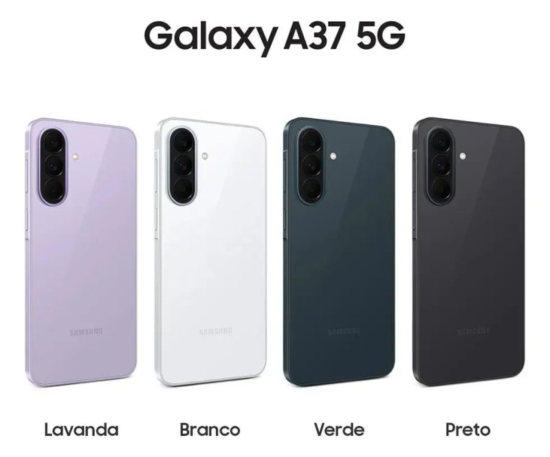 Celular Samsung Galaxy A37 5G 128GB, 6GB RAM, Câmera Tripla 50MP, Super AMOLED 6.7", Recursos AI