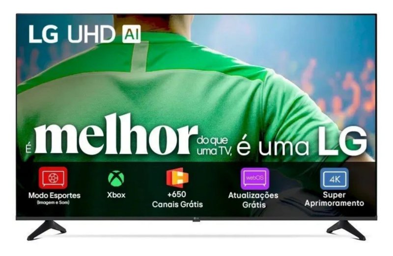 Smart Tv LG UHD AI UA75 50 polegadas HDR10 Pro Processador α7 AI Ger8 webOS 25