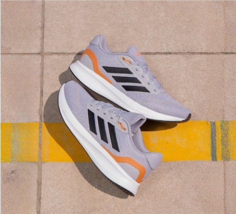 Tênis Corrida Runfalcon 5 adidas Cinza / Halo Silver / Core Black / Dusky Orange 42 Br