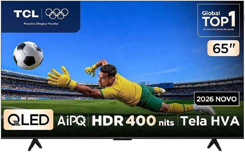 Smart TV TCL 65 Polegadas QLED 4K P7L WiFi Bluetooth Google TV HDR10+ 120 Hz VRR AIPQ 65P7L