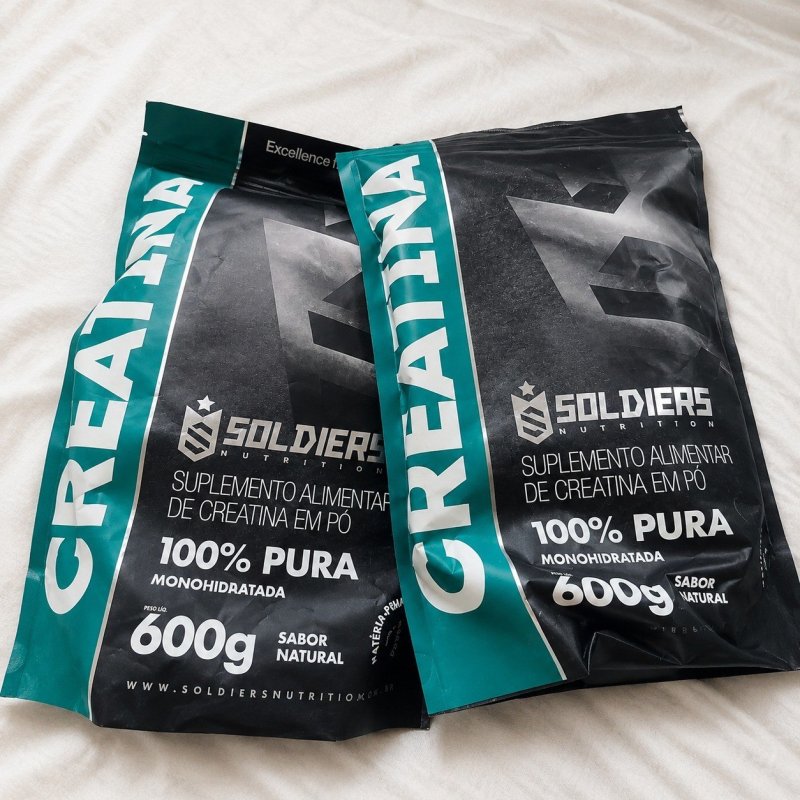 Creatina Monohidratada 1200g Soldiers Nutrition 100% Pura Sem Sabor