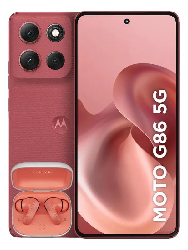 Motorola Moto G86 5G - 256GB 24GB RAM - Câmera 50MP Sony OIS 4K - Vermelho