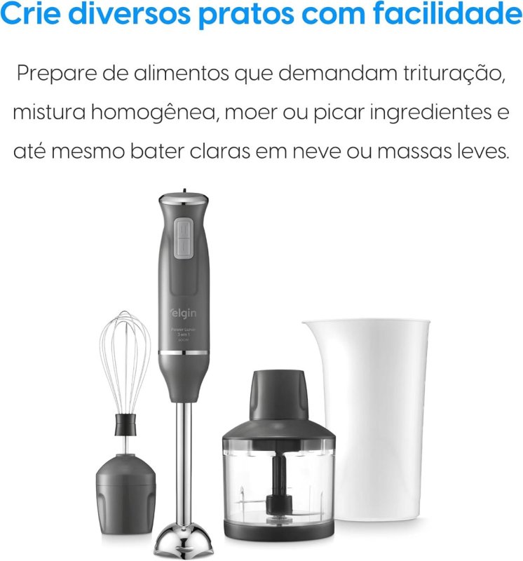 Mixer Elgin Lunar 3 em 1 600W com Triturador e Batedor