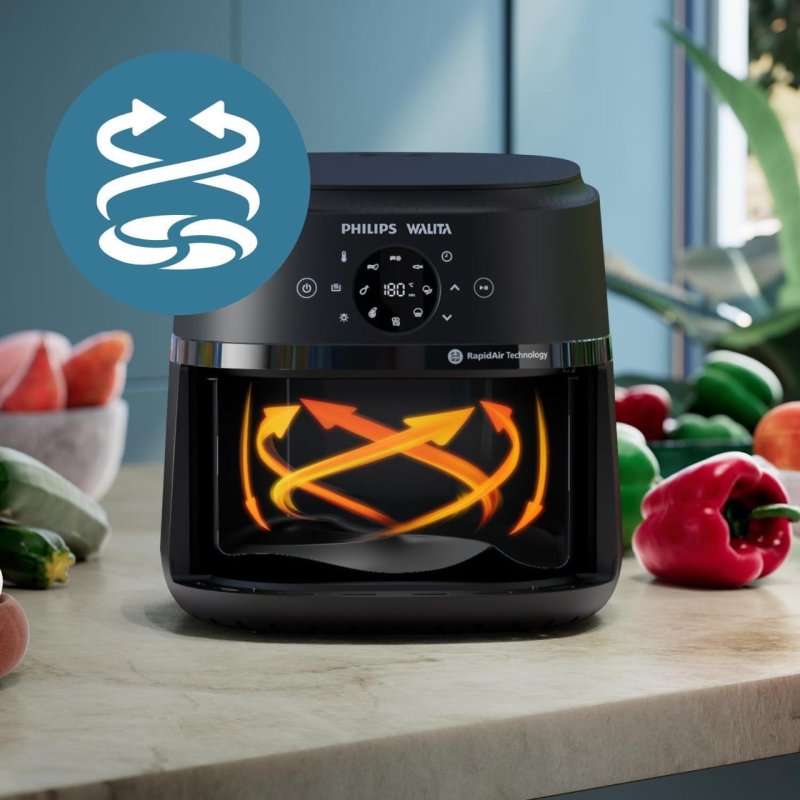 Airfryer Philips Walita Série 2000 6,2L com Janela Transparente