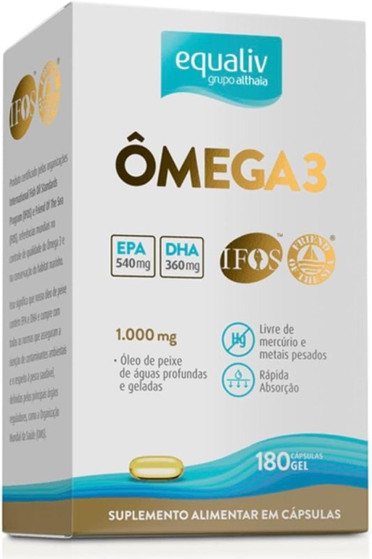 Ômega 3 Equaliv – Óleo de Peixe com 180 Cápsulas