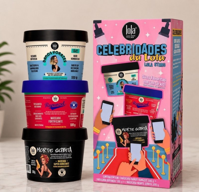 Kit Máscara Capilar Lola Star - morte subita + danos vorazes + rapunzel