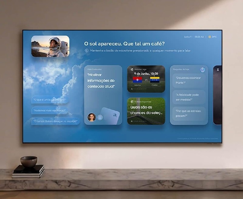 Samsung Smart TV 58" Crystal UHD 4K U8000H 2026, Vision AI Companion, Modo Estádio, Xbox Cloud Gaming