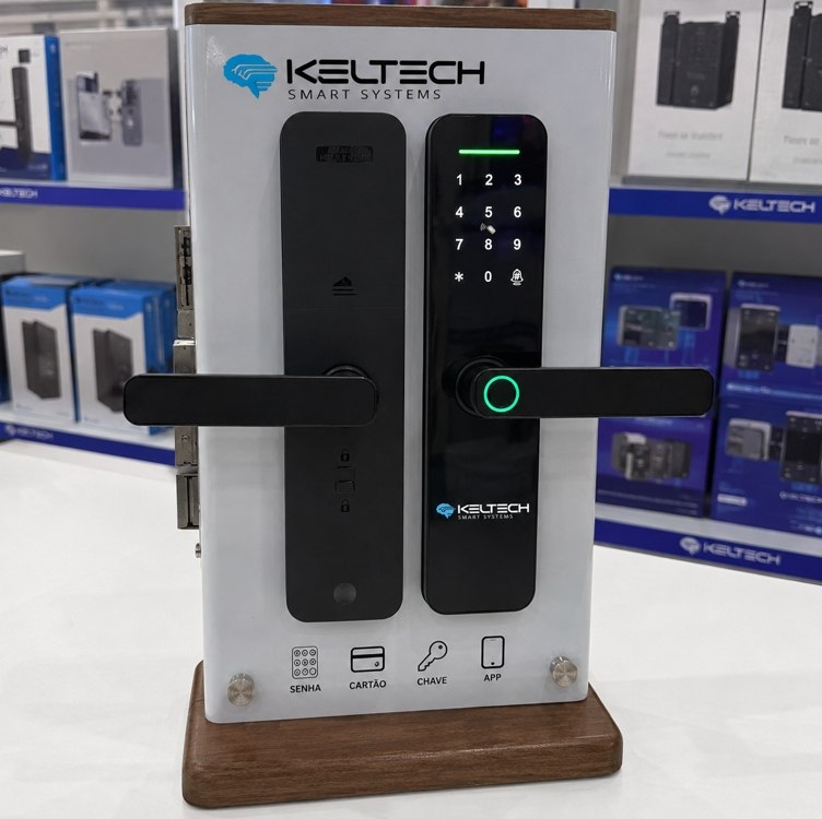 Fechadura digital Keltech Kt1000 biométrica cor preto