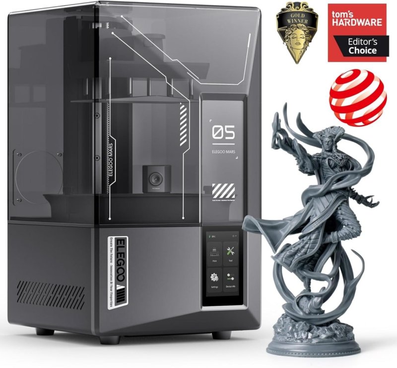ELEGOO Mars 5 Ultra 9K – Impressora 3D de Resina com Wi-Fi e Nivelamento Automático