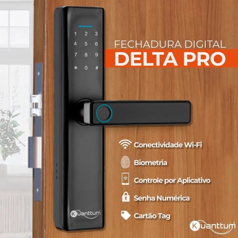 Fechadura Digital Kuanttum com Biometria