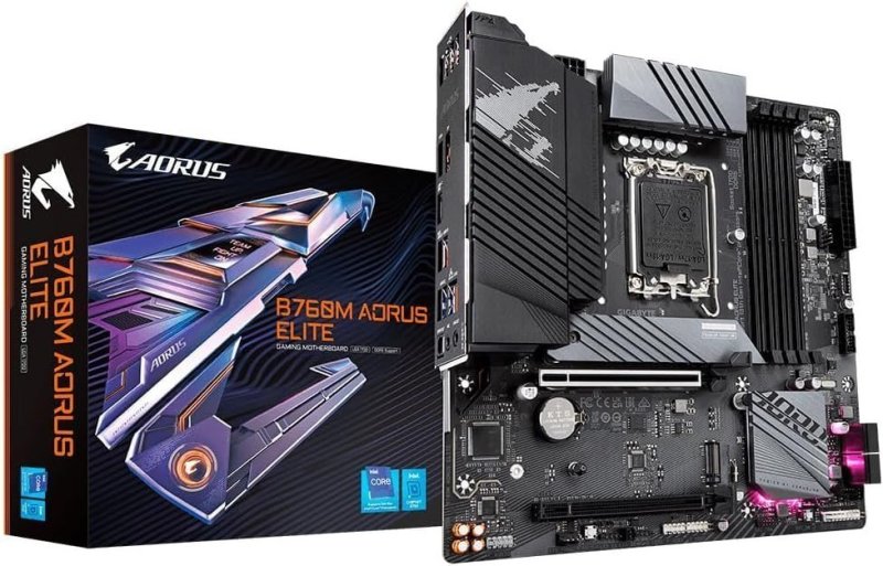 Placa mãe LGA 1700 - Gigabyte B760M Aorus Elite DDR5 (Micro ATX)