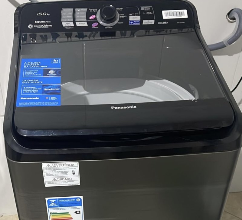 Máquina de Lavar Panasonic 15kg Titânio 127v NA-F150B1T