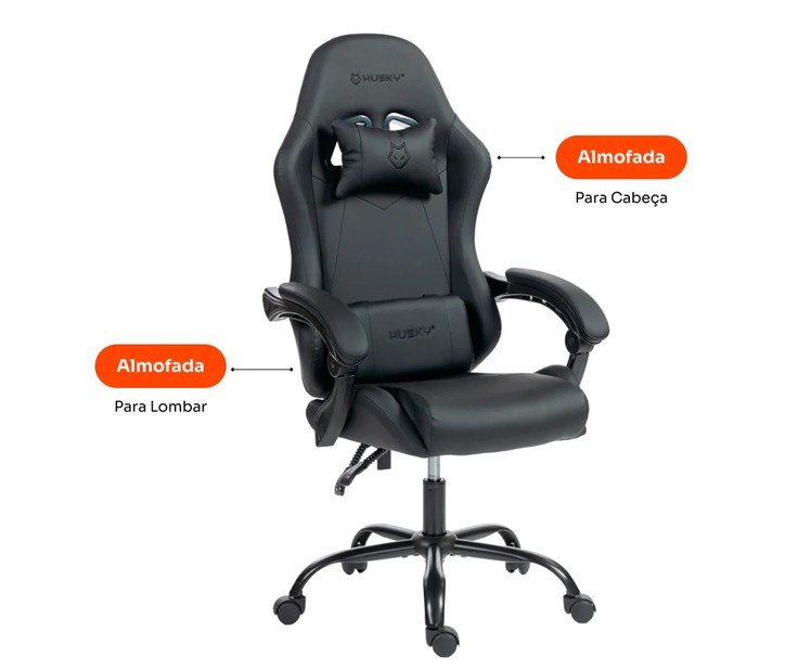 Cadeira Gamer Husky Storm 100, Até 120kg