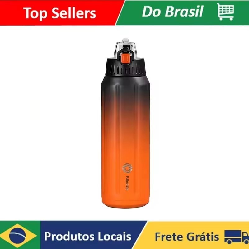 Garrafa Térmica Fjbottle 600 ml Aço Inox 316 Parede Dupla a Vácuo Antivazamento Mantém Quente e Frio
