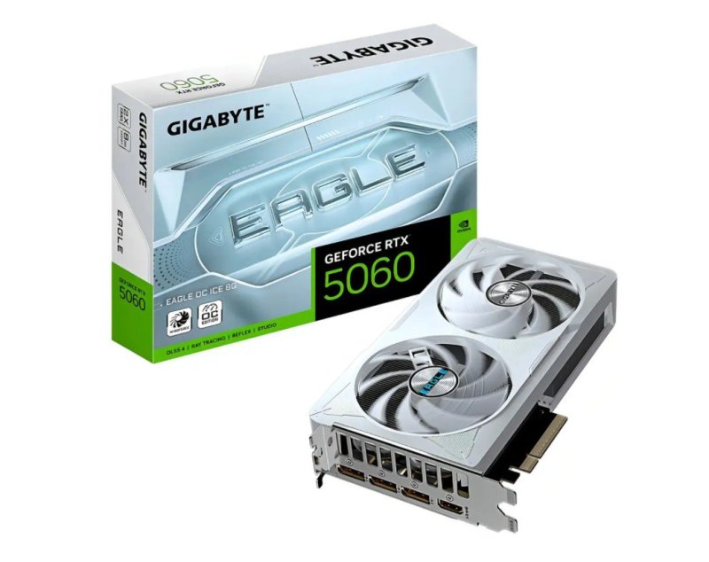 Placa de Video Gigabyte RTX 5060 Eagle OC Ice 8GB