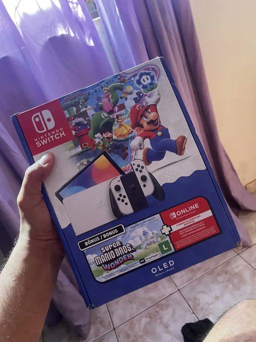 Bundle Nintendo Switch OLED Super Mario Bros. Wonder + 3 Meses de Nintendo Switch Online + Frete Grátis