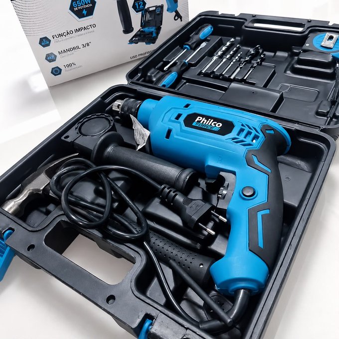 Furadeira de Impacto Pfu01mf com Maleta 127V + Frete Grátis