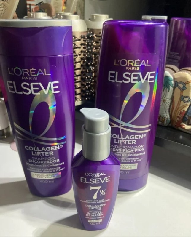 L'Oréal Paris Elseve Collagen Lifter Kit Shampoo, Condicionador e Sérum Leave-in