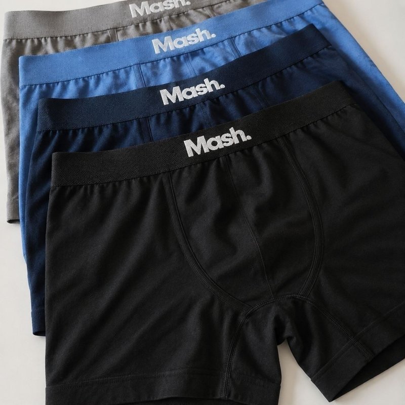 Kit Com 4 Cuecas Boxer Microfibra Mash Box Sem Costura