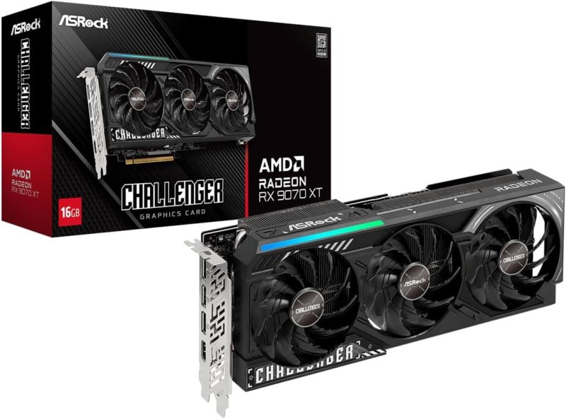 Placa de Video AsRock Radeon RX 9070 XT Challenger, 16GB