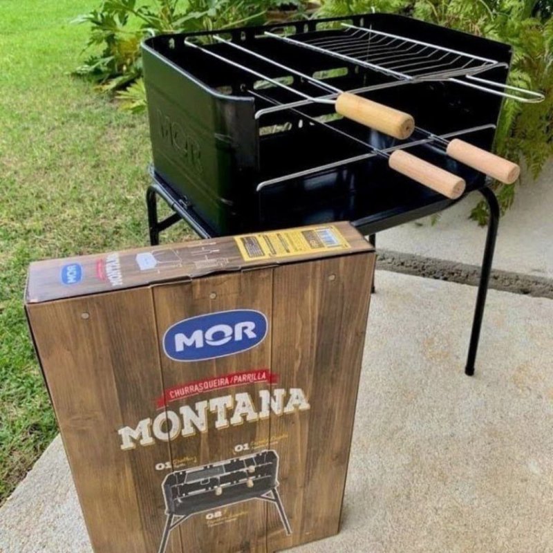 Churrasqueira Móvel Mor Montana 3005 54cmx35cmx64cm + Frete Grátis