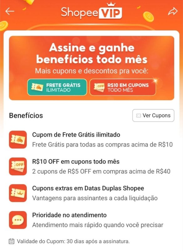 Teste Grátis Shopee Vip no App