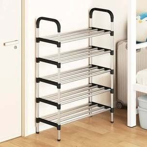 Rack Vertical Sapateira 5 Prateleiras 15 Pares Aço Inox Cor + Frete Grátis