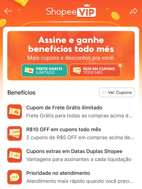 Teste Grátis do Shopee VIP