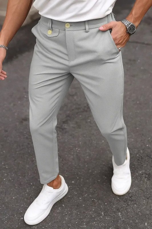 Calça Masculina Alfaiataria Italiana Moderna Social Aba