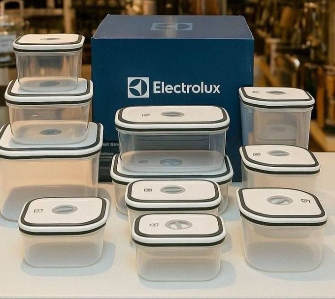 Kit 12 Potes Herméticos Electrolux com Tampa + Frete Grátis