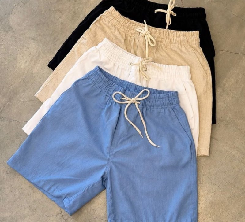 Kit 3 Shorts Masculino Bermuda Linho Verão Envio Imediato