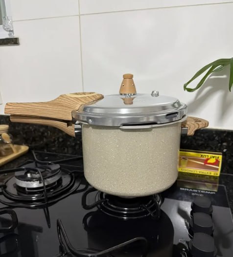 Panela de Pressão Brinox Revestimento Cerâmica Indução 4,2L