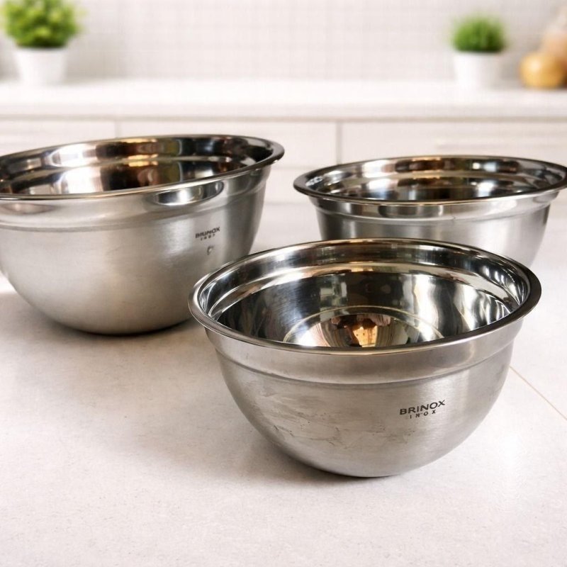 Conjunto De Tigelas Brinox 3pçs Suprema Em Inox