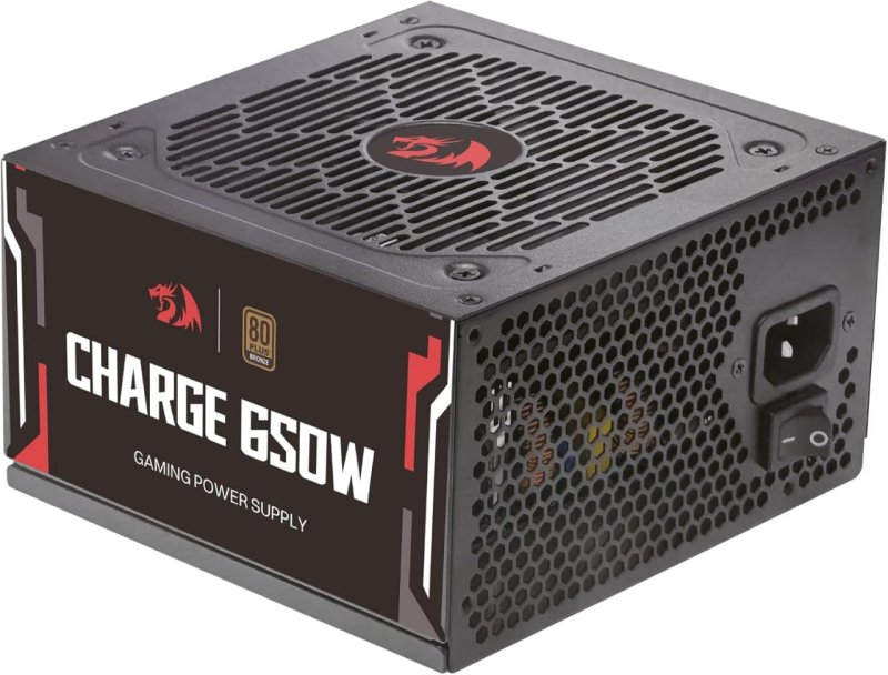 Fonte Gamer Redragon Charge 650W Preto ATX 80 Plus Bronze Capacitores 100%