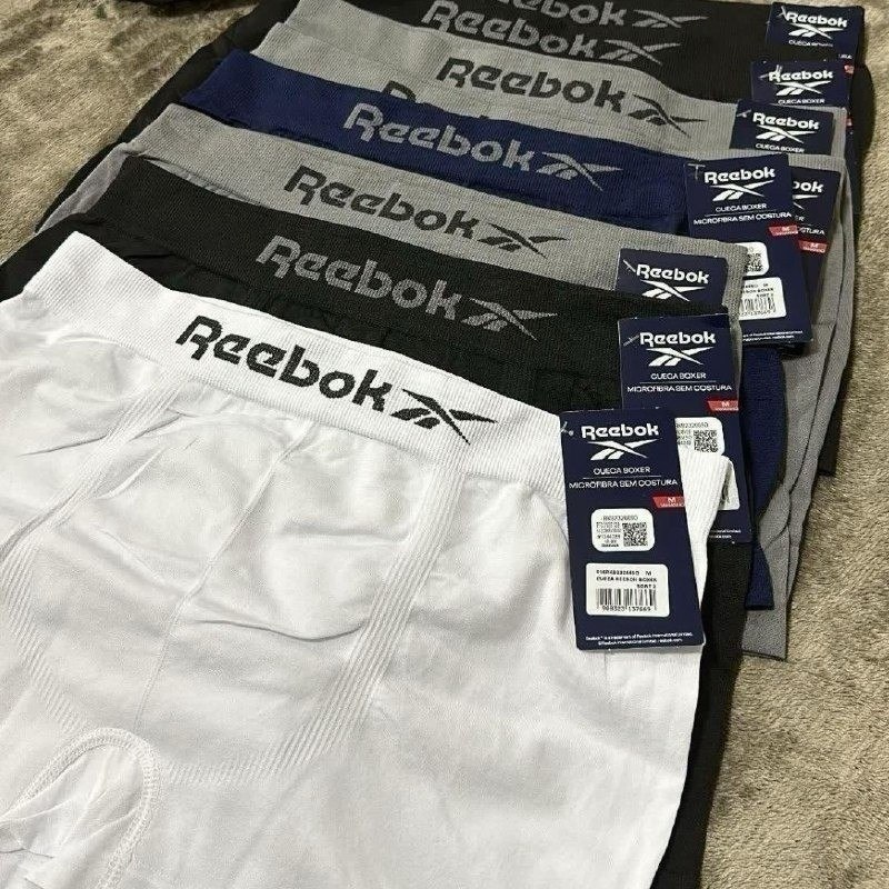Kit com 6 Cuecas Reebok Boxer Microfibra