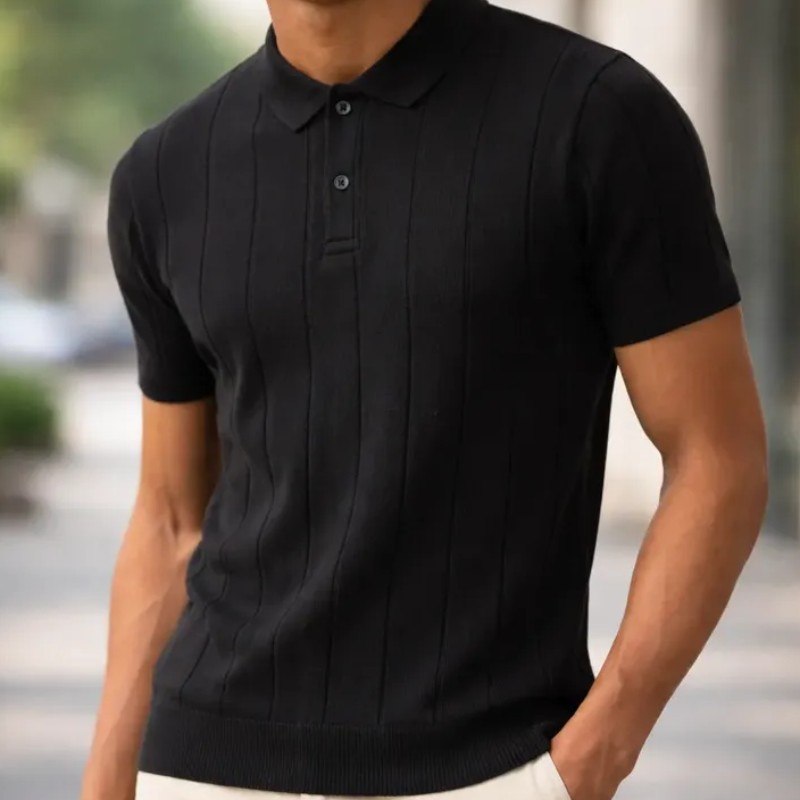 Camisa Polo Masculina Tricot Casual Canelada Original