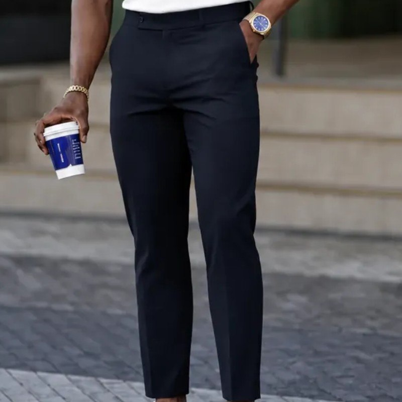 Calça Alfaiataria Masculina Slim Fit Elastano