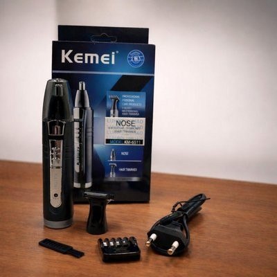 Aparador Cortador de Pelos 2 em 1 Kemei KM-6511 Nariz e Orelhas