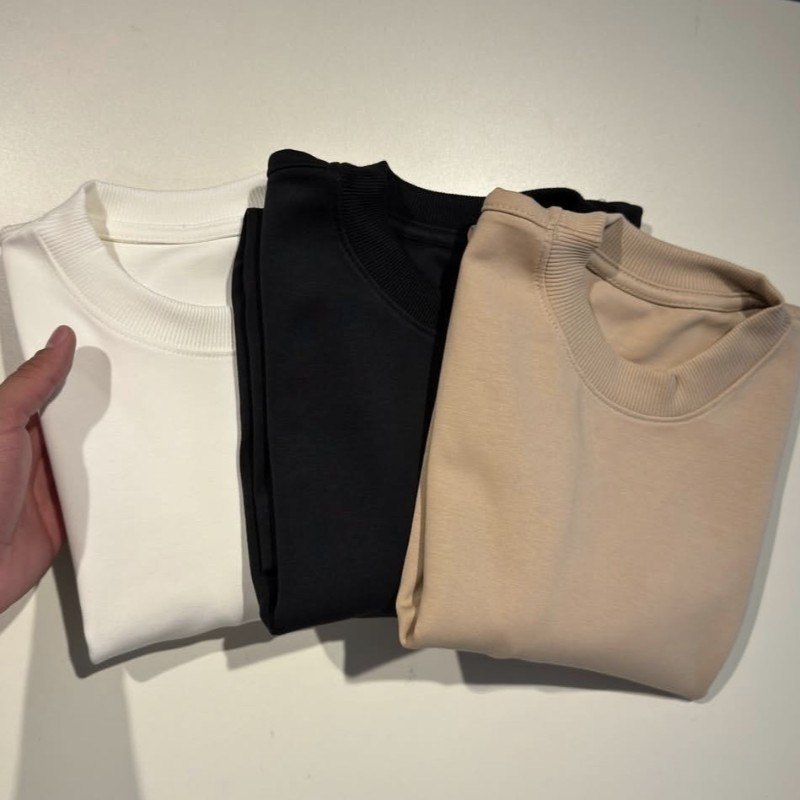 Kit 3 Oversized Masculina Stretwear Básica Lisa Premium