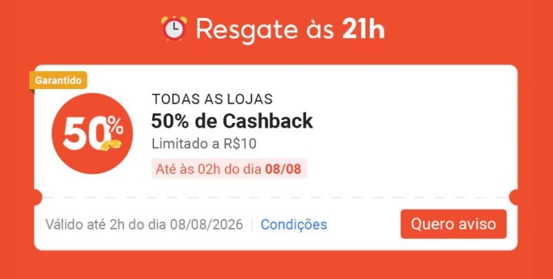 Resgate agora e use meia noite no 8.8