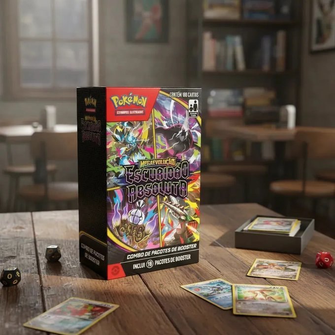 Combo de Booster Pokémon ME05 Escuridão Absoluta + Frete Grátis